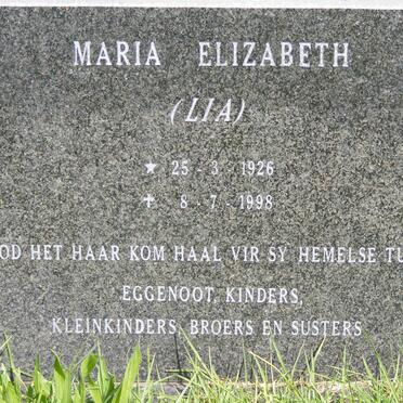 GRANGE Maria Elizabeth, le 1926-1998