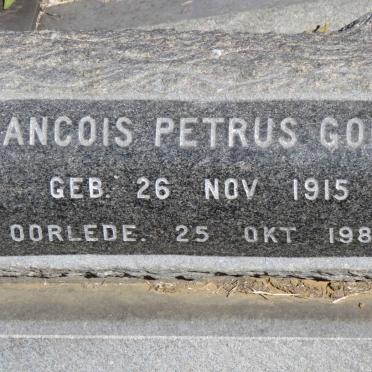 GOUWS Francois Petrus 1915-1982