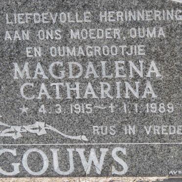 GOUWS Magdalena Catharina 1915-1989