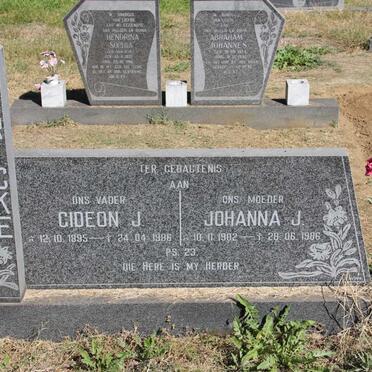 GERICKE Gideon J. 1895-1986 &amp; Johanna J. 1902-1986