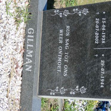 GILLMAN Allen 1938-2002 &amp; Johanna 1944-