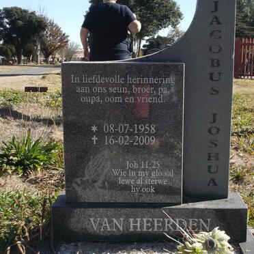 HEERDEN Jacobus Joshua, van 1958-2009
