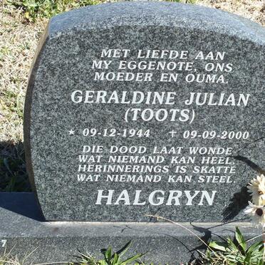 HALGRYN Geraldine Julian 1944-2000