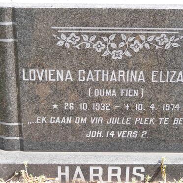 HARRIS Loviena Catharina Elizabeth 1932-1974