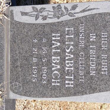 HALBACH Elisabeth 1903-1975