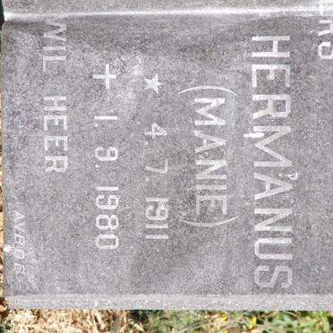 HEERDEN Hermanus, van 1911-1980 &amp; Martha C. VISAGIE 1912-1999