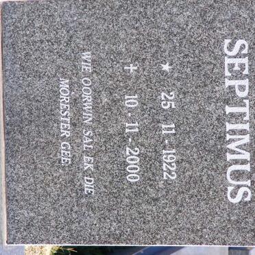 HOLTZHAUSEN Septimus 1922-2000 &amp; Wilhelmina 1930-2008