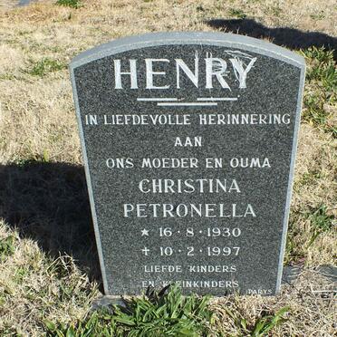 HENRY Christina Petronella 1930-1997