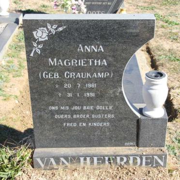 HEERDEN Anna Magrietha, van nee CRAUKAMP 1961-1991