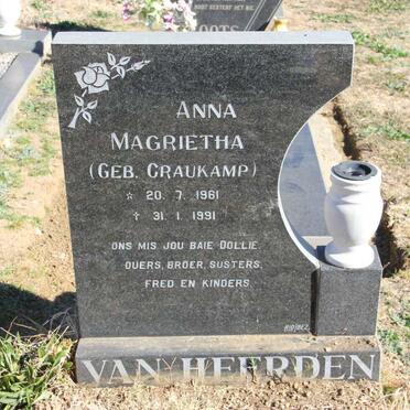 HEERDEN Anna Magrietha, van nee CRAUKAMP 1961-1991