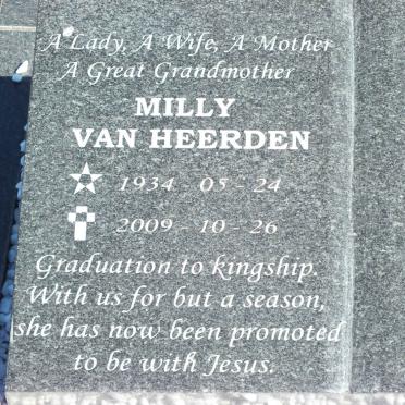HEERDEN Milly, van 1934-2009