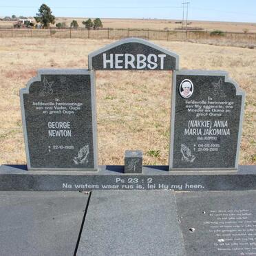 HERBST George Newton 1928- &amp; Anna Maria Jakomina KLOPPER 1935-2010