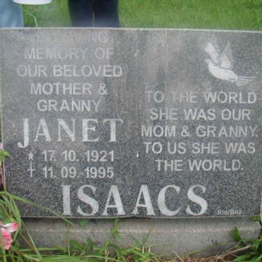 ISAACS Janet 1921-1995