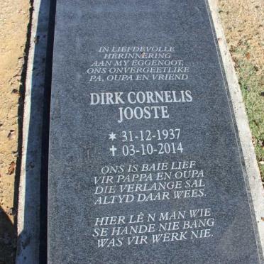 JOOSTE Dirk Cornelis 1937-2014