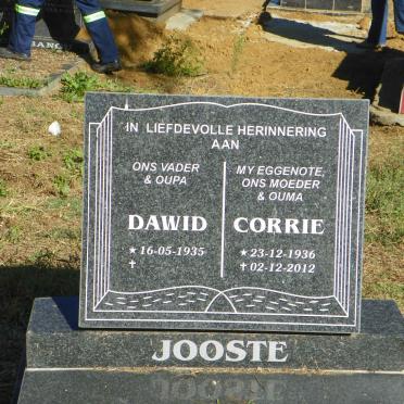 JOOSTE Dawid 1935- &amp; Corrie 1936-2012