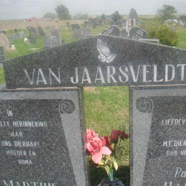 JAARSVELDT Harry, van 1930-1999 &amp; Marthie 1931- 
