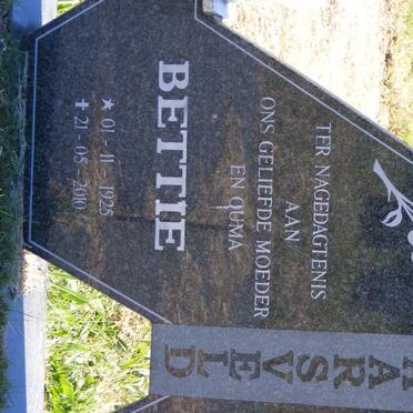 JAARSVELD Mias, van 1925-2005 &amp; Bettie 1925-2010