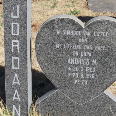 JORDAAN Andries M. 1923-1976