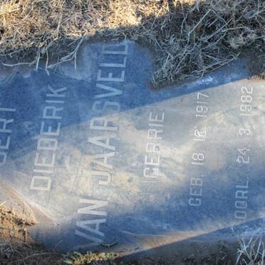 JAARSVELD Gert Diederik, van 1917-1982