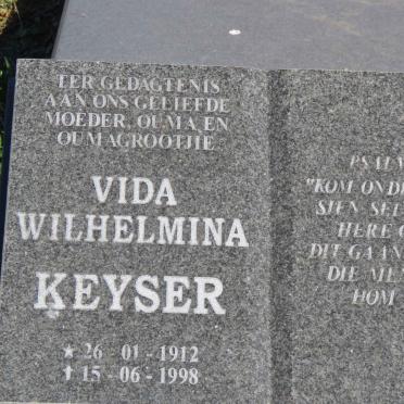 KEYSER Vida Wilhelmina 1912-1998