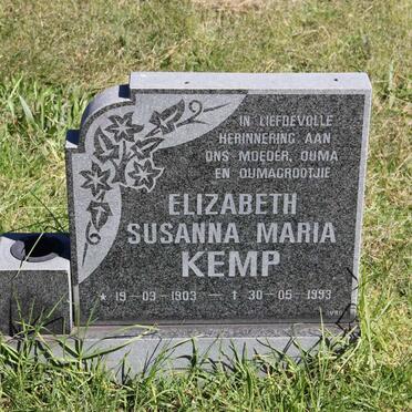 KEMP Elizabeth Susanna Maria 1903-1993