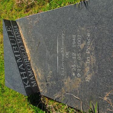 KHAMBULE Mamoibelo Maria 1948-2007
