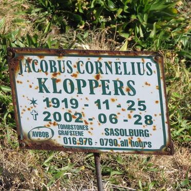 KLOPPERS Jacobus Cornelius 1919-2002
