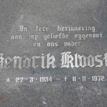 KLOOSTER Hendrik 1934-1972