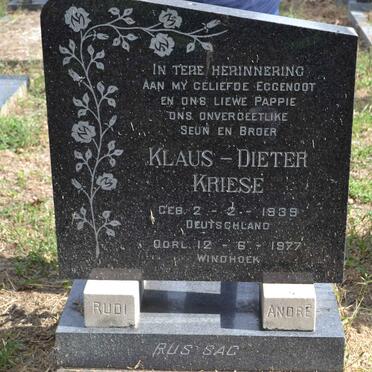 KRIESE Klaus-Dieter 1939-1977