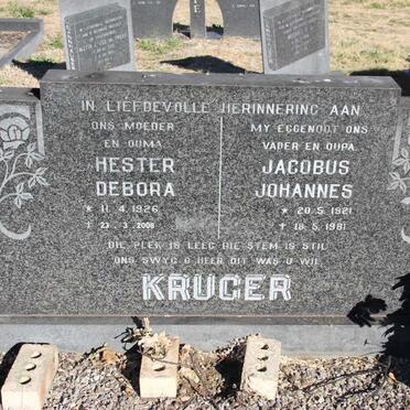 KRUGER Jacobus Johannes 1921-1981 &amp; Hester Debora 1926-2008