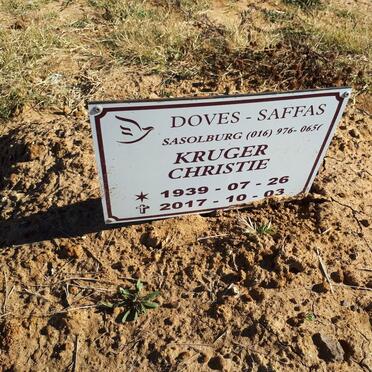 KRUGER Christie 1939-2017