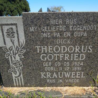 KRAUWEEL Theodorus Gotfried 1924-1991