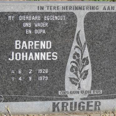 KRUGER Barend Johannes 1928-1979