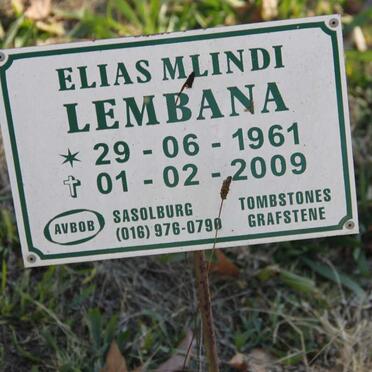 LEMBANA Elias Mlindi 1961-2009