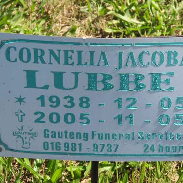 LUBBE Cornelia Jacoba 1938-2005