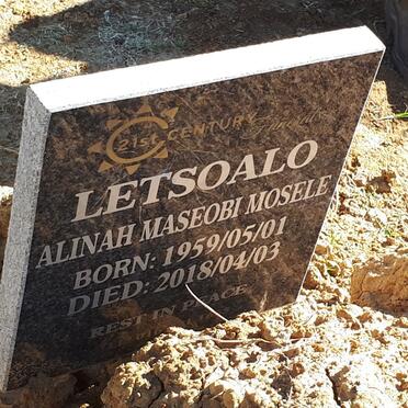 LETSOALO Alinah Maseobi Mosele 1959-2018