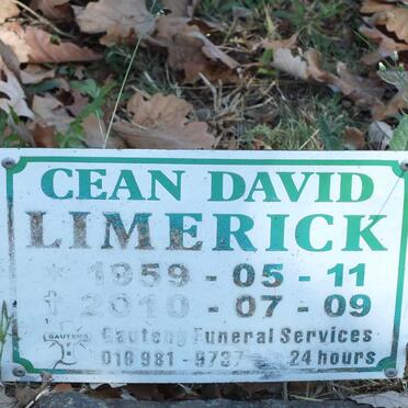 LIMERICK Cean David 1959-2010
