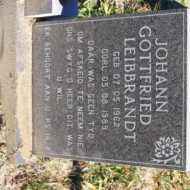 LEIBBRANDT Johann Gottfried 1962-1989