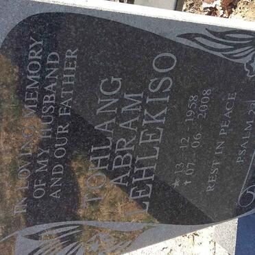 LEHLEKISO Tohlang Abram 1958-2008