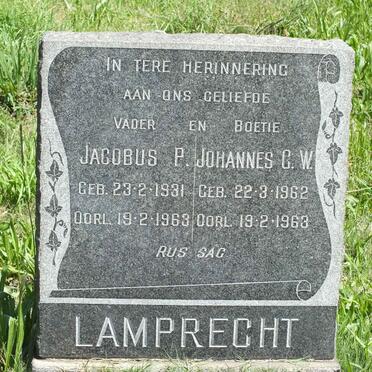 LAMPRECHT Jacobus P. 1931-1963 :: LAMPRECHT Johannes C.W. 1962-1963
