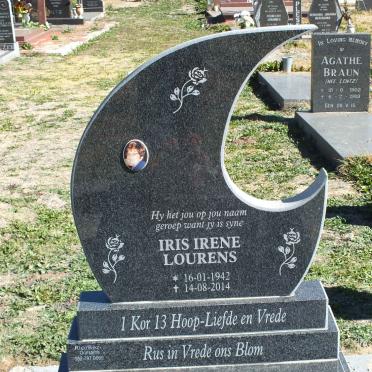 LOURENS Iris Irene 1942-2014