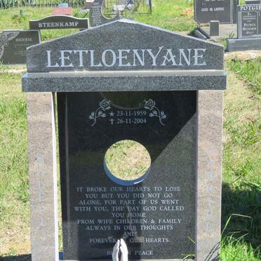 LETLOENYANE Molefi Gabriel 1959-2004