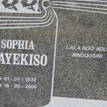 MAYEKISO Sophia 1932-2006