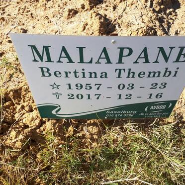 MALAPANE Bertina Thembi 1957-2017