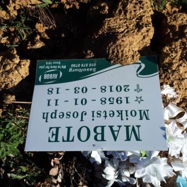 MABOTE Moiketsi Joseph 1958-2018