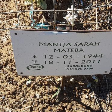 MATEBA Mantja Sarah 1944-2011