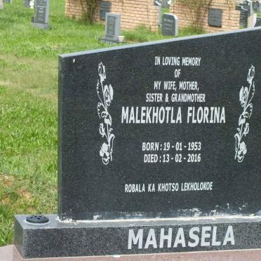 MAHASELA Malekhotla Florina 1953-2016