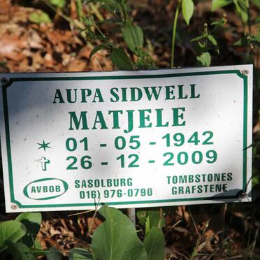 MATJELE Aupa Sidwell 1942-2009