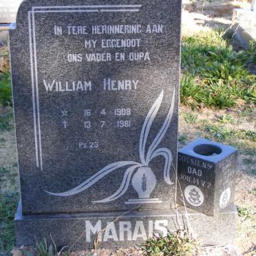 MARAIS William Henry 1908-1981 &amp; Oumie 1923-1990