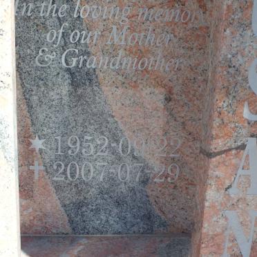 MASHILOANE Goitsemang Susan 1952-2007